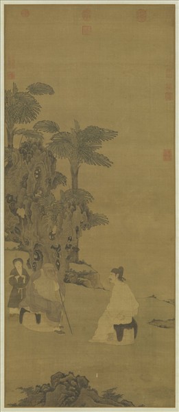 元人傳經圖　軸