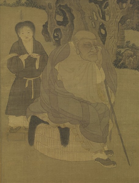 元人傳經圖　軸