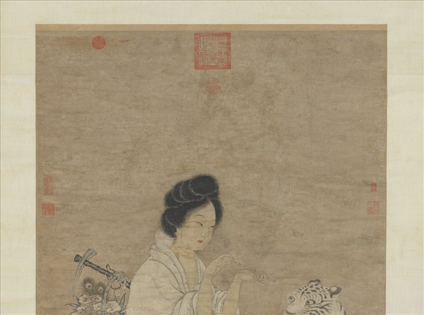 元人畫仙女　軸