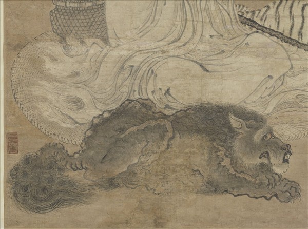 元人畫仙女　軸