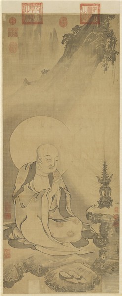 元人畫第二阿資達尊者　軸