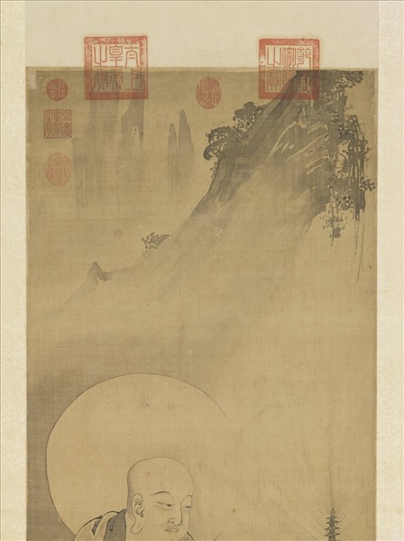 元人畫第二阿資達尊者　軸