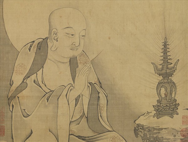 元人畫第二阿資達尊者　軸