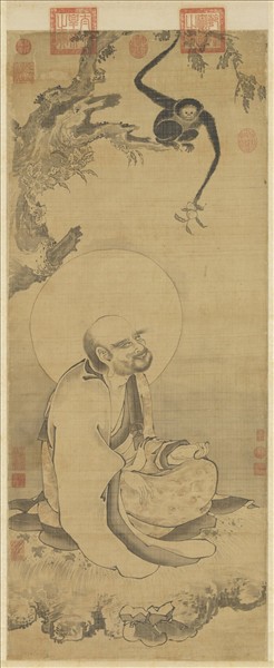 元人畫第三拔納拔西尊者　軸