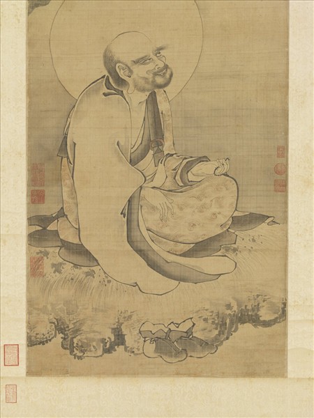 元人畫第三拔納拔西尊者　軸