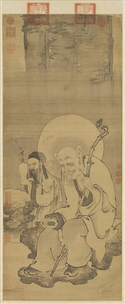 元人畫第四嘎禮嘎尊者　軸