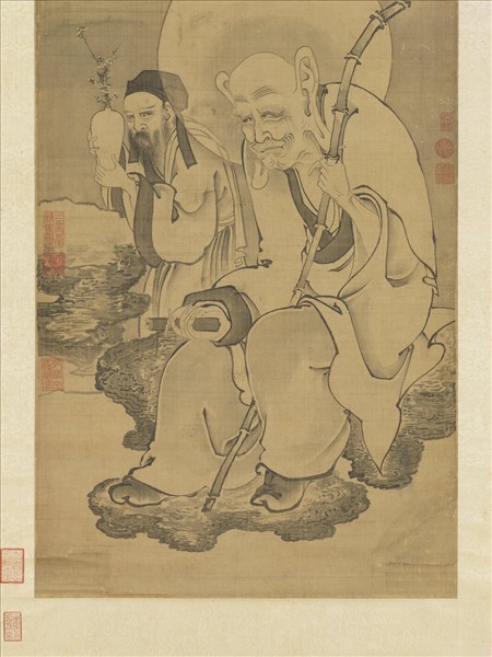 元人畫第四嘎禮嘎尊者　軸