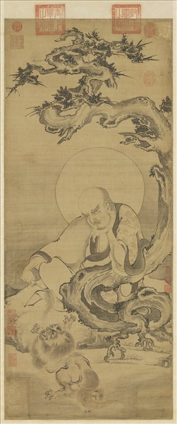 元人畫第六拔哈達喇尊者　軸