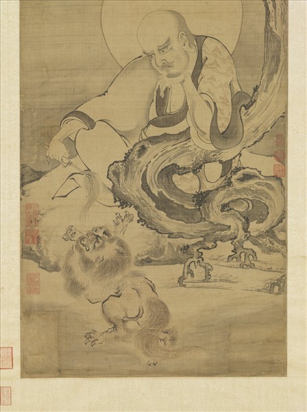 元人畫第六拔哈達喇尊者　軸