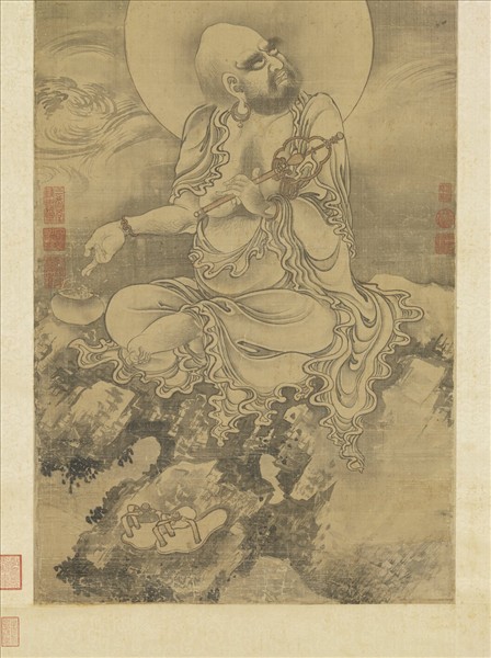 元人畫第七嘎納嘎巴薩尊者　軸