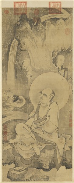 元人畫第八嘎納嘎拔哈剌錣雜尊者　軸