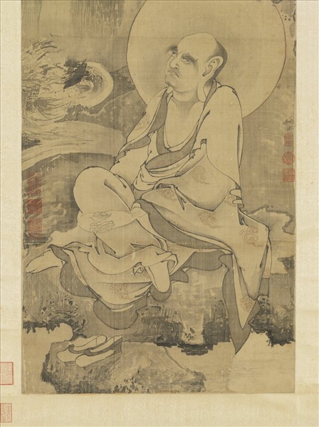 元人畫第八嘎納嘎拔哈剌錣雜尊者　軸