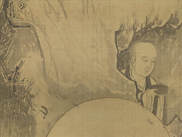 元人畫第八嘎納嘎拔哈剌錣雜尊者　軸