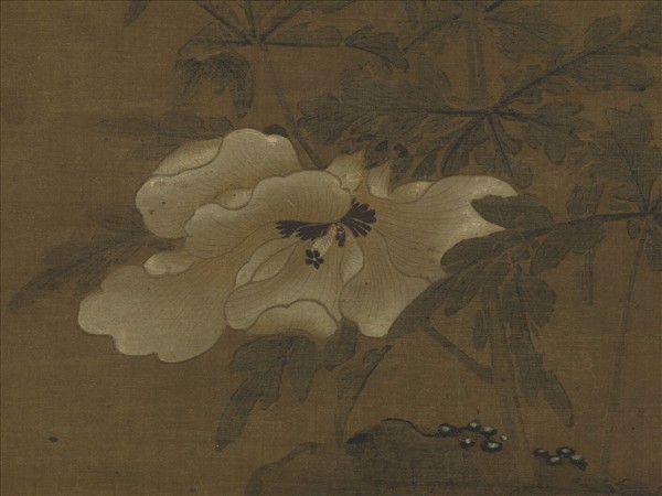 元人秋花鶺鴒　軸