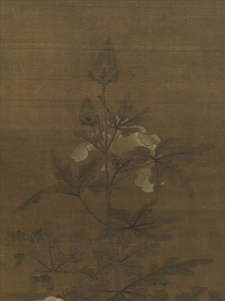 元人秋花鶺鴒　軸