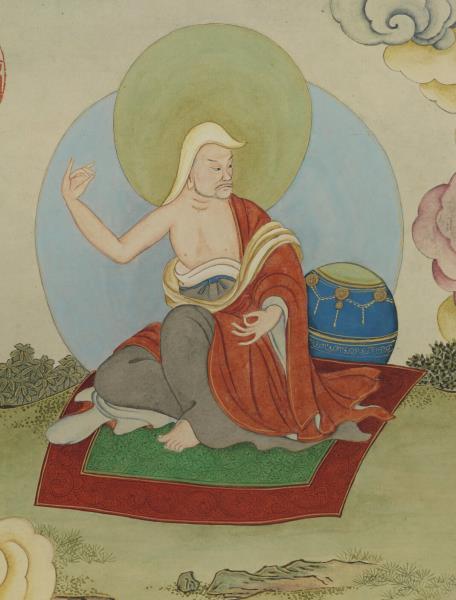 清姚文瀚畫東方持國天王像　軸