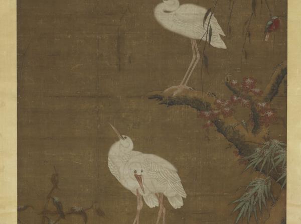 元王淵三白圖　軸