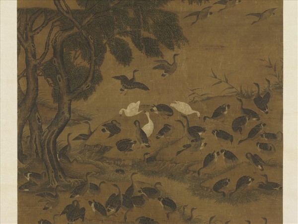元人畫百雁圖　軸