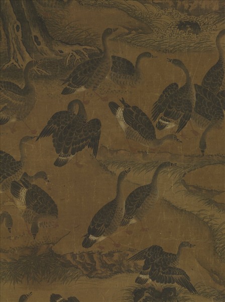 元人畫百雁圖　軸