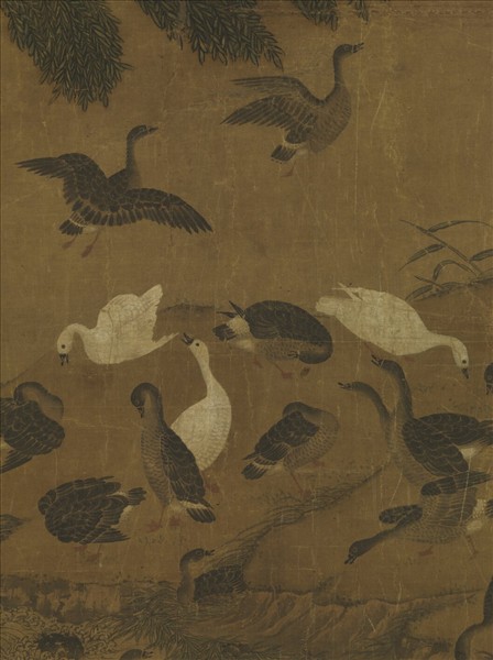 元人畫百雁圖　軸