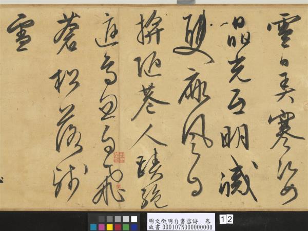 明文徵明自書雪詩　卷