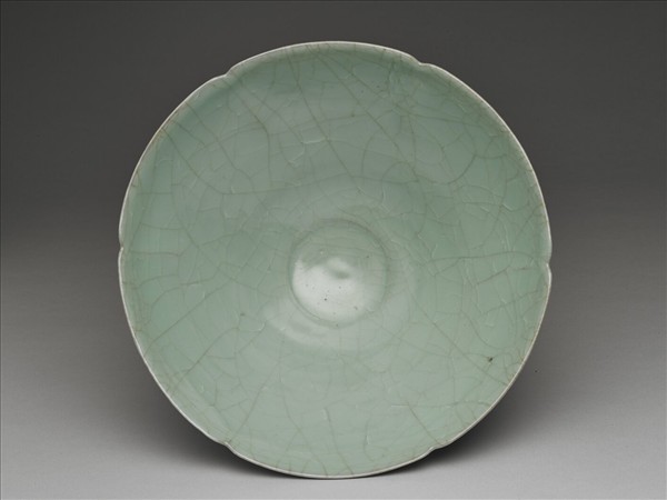 官窯 青瓷葵口碗