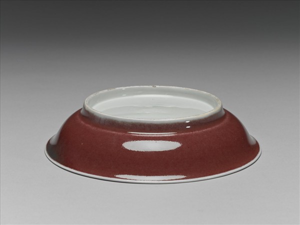 霽紅釉盤