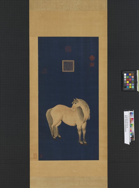 清嘉慶御製緙絲馬　軸