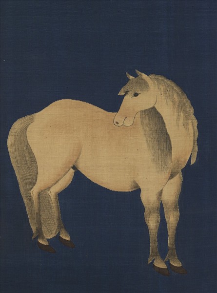 清嘉慶御製緙絲馬　軸