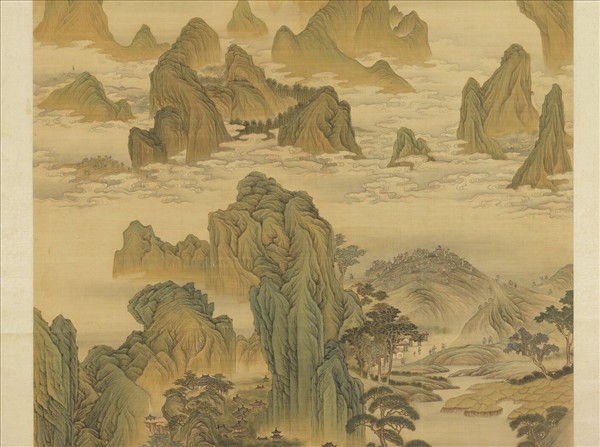 清高其佩海天出日圖　軸