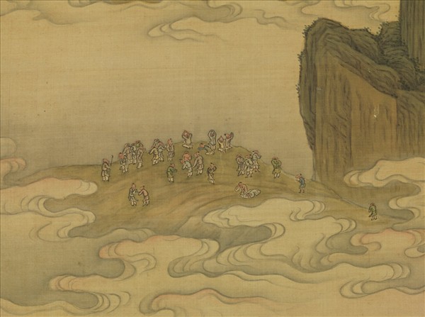 清高其佩海天出日圖　軸