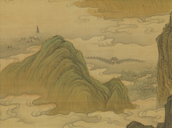 清高其佩海天出日圖　軸