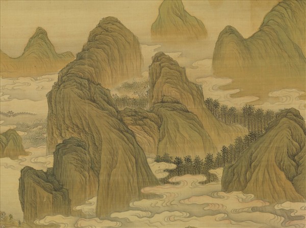 清高其佩海天出日圖　軸