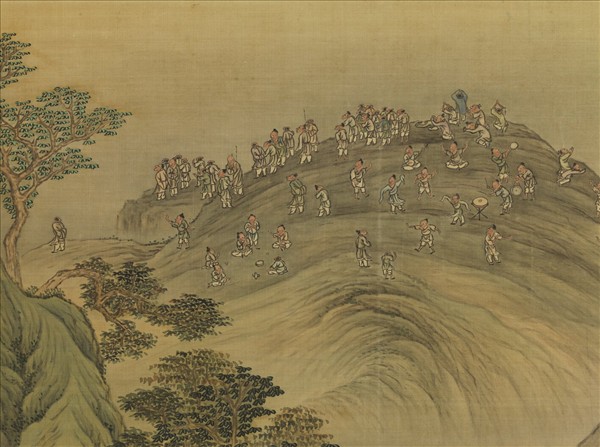 清高其佩海天出日圖　軸