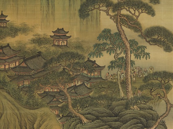 清高其佩海天出日圖　軸