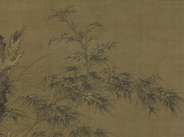 元人古木寒鴉圖　軸