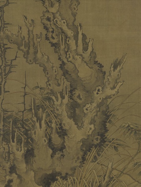 元人古木寒鴉圖　軸