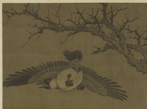 元人古木寒鴉圖　軸