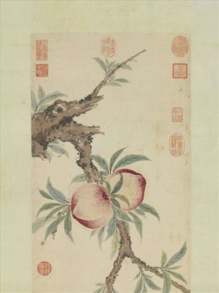 明項聖謨蟠桃圖　軸