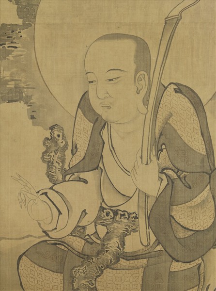 元人畫第十二畢那楂拉哈拔拉錣雜尊者　軸