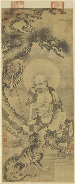 元人畫第十三巴納塔嘎尊者　軸