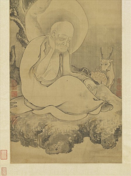 元人畫第十五鍋巴嘎尊者　軸