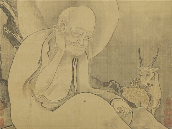 元人畫第十五鍋巴嘎尊者　軸