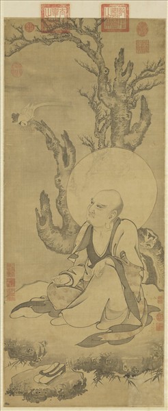 元人畫第十七嘎沙鴉巴尊者　軸