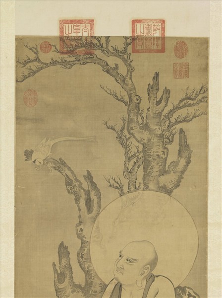 元人畫第十七嘎沙鴉巴尊者　軸