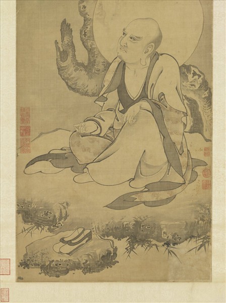 元人畫第十七嘎沙鴉巴尊者　軸