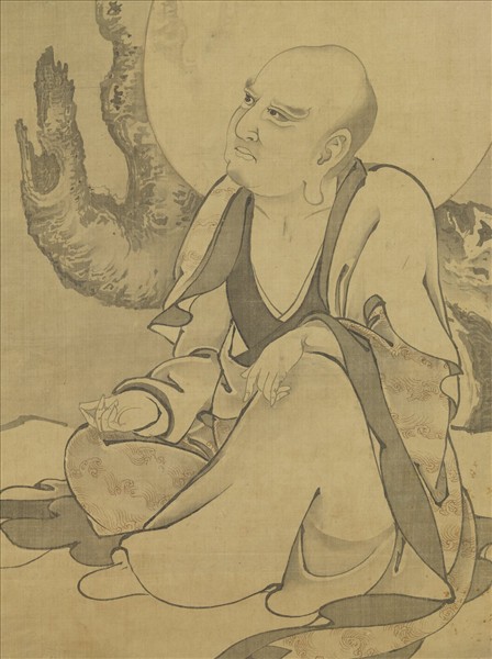 元人畫第十七嘎沙鴉巴尊者　軸