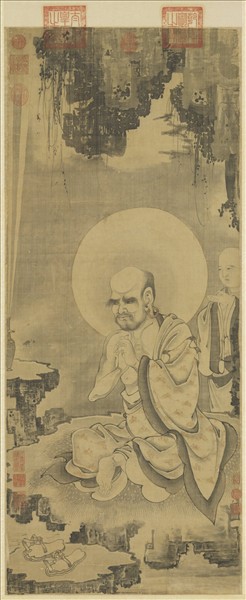 元人畫第十八納納答密答喇尊者　軸