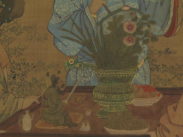 元人夏景戲嬰　軸