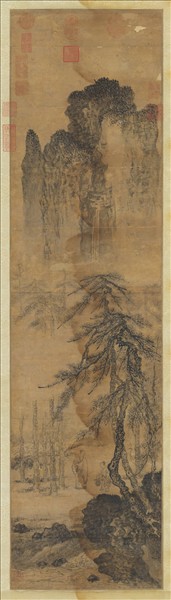 元人採芝圖　軸